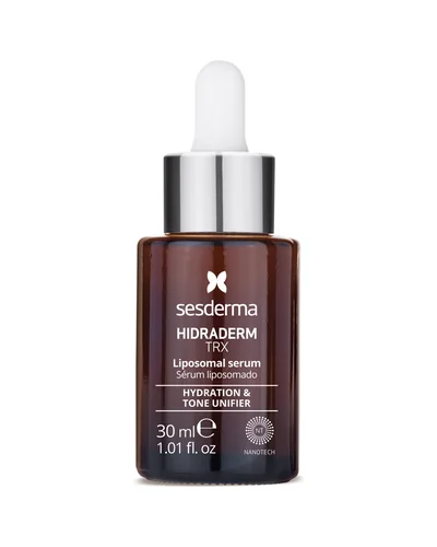 Envase de Hidraderm TRX Liposomal Serum sobre fondo blanco