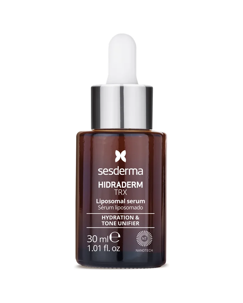 Envase de Hidraderm TRX Liposomal Serum sobre fondo blanco