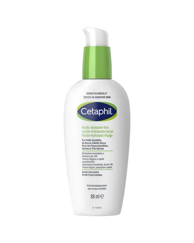 Envase con dosificador de Cetaphil Hidratante Facial de Día sobre fondo blanco