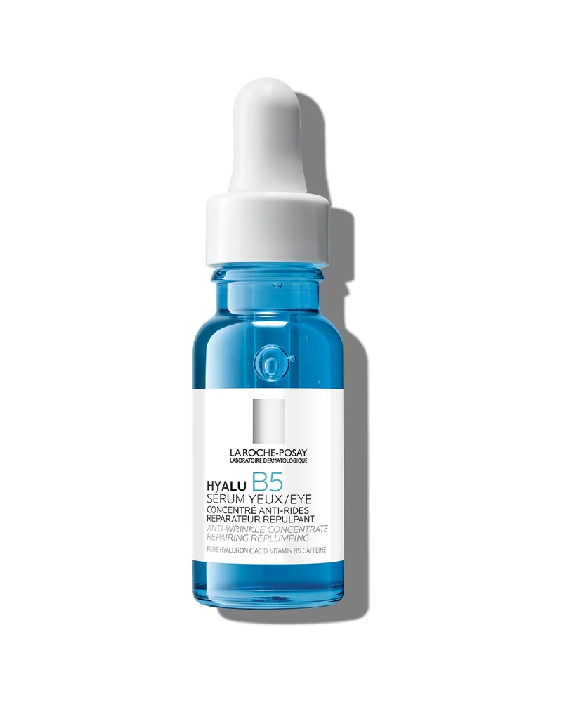 Envase de Hyalu B5 Sérum de Ojos sobre fondo blanco