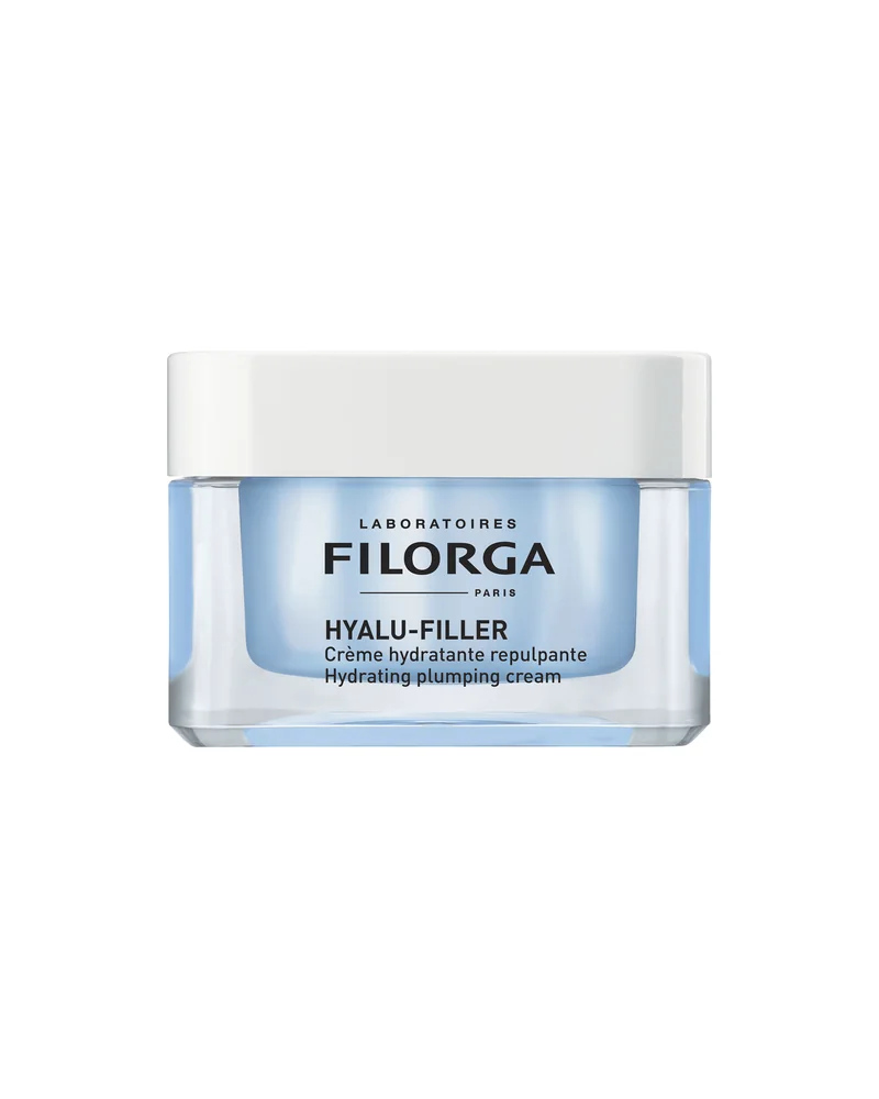Envase de Hyalu-Filler Cream sobre fondo blanco