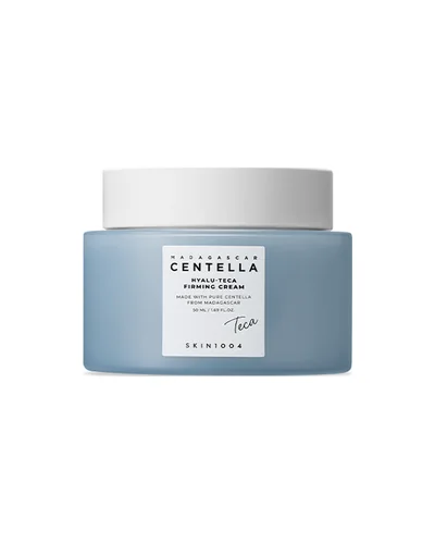 Envase de Madagascar Centella Hyalu-Teca Firming Cream sobre fondo blanco