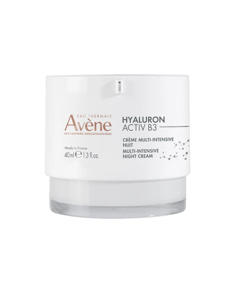 Envase de Hyaluron Activ B3 Crema de noche sobre fondo blanco