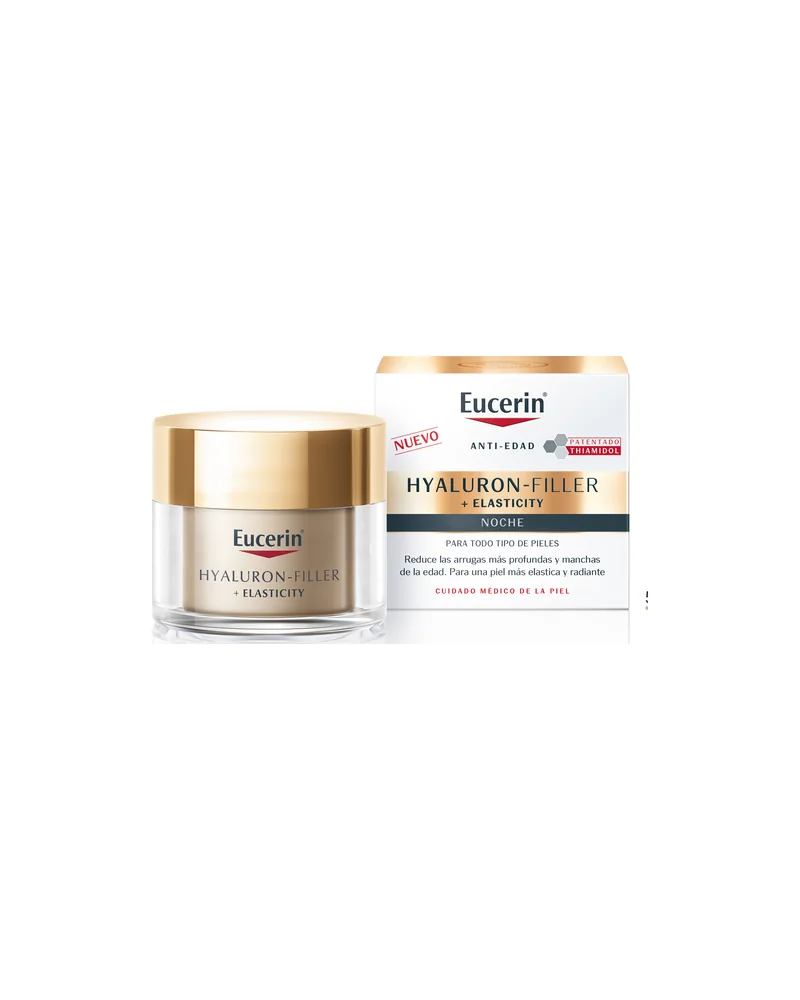 Envase de Hyaluron-Filler + Elasticity Noche sobre fondo blanco