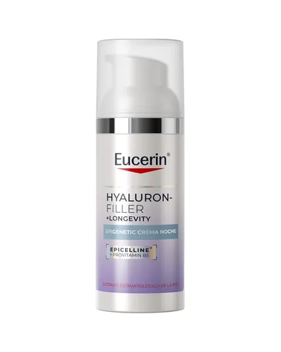 Envase de Hyaluron-Filler + Longevity Epigenetic Noche sobre fondo blanco