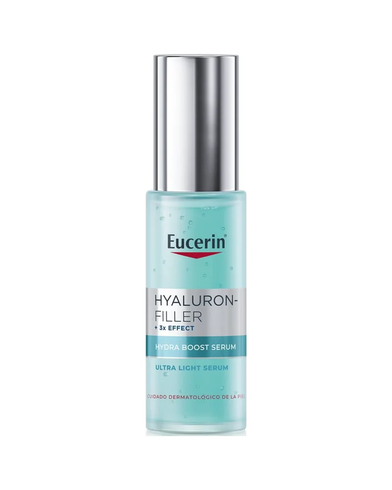 Envase de Hyaluron-Filler Hydrating Booster Serum sobre fondo blanco