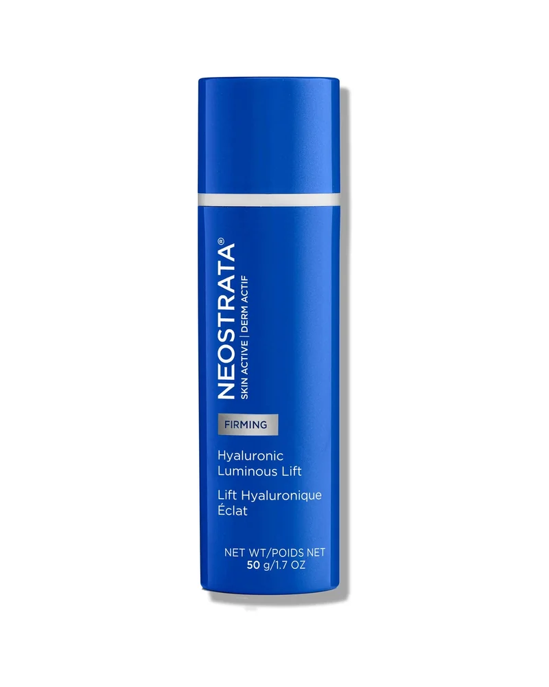 Envase de Skin Active Hyaluronic Luminous Lift sobre fondo blanco
