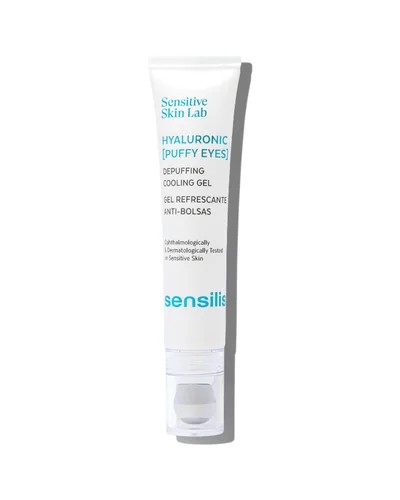 Envase de Hyaluronic Puffy Eyes sobre fondo blanco