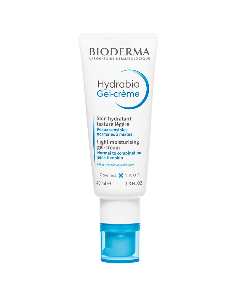 Envase de Hydrabio Gel-Crema sobre fondo blanco