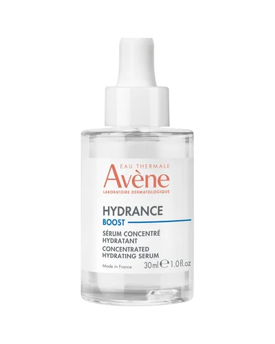 Envase de Hydrance Boost Sérum sobre fondo blanco