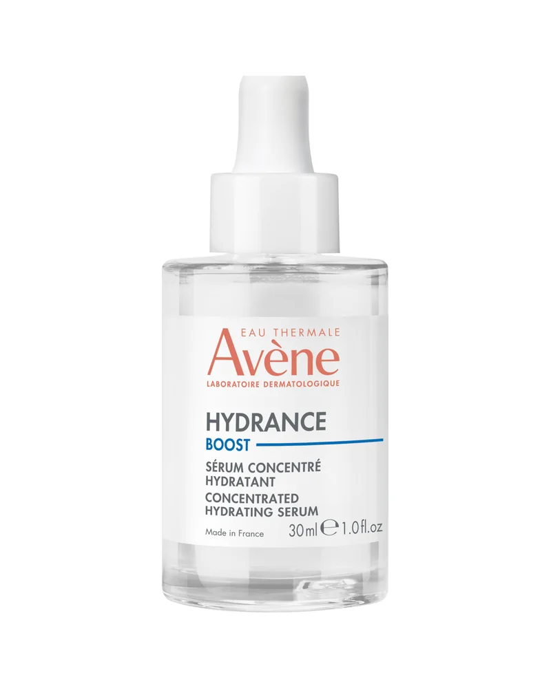 Envase de Hydrance Boost Sérum sobre fondo blanco