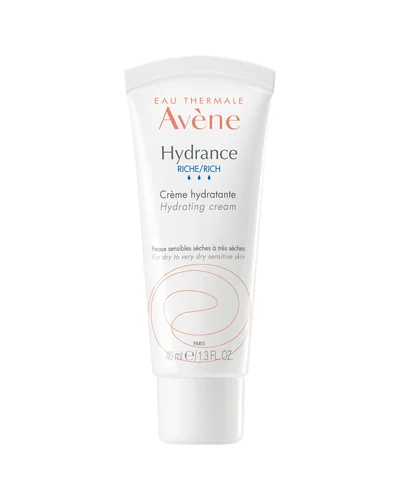 Envase de Hydrance Rica Crema hidratante sobre fondo blanco