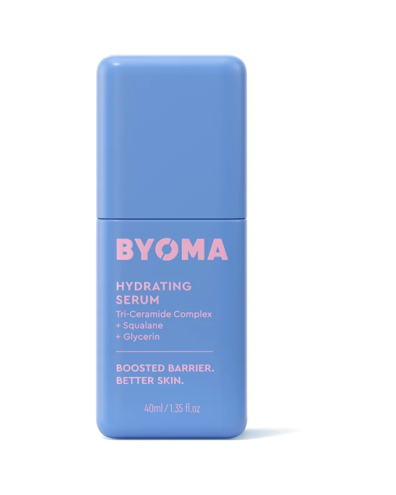Frasco con dosificador de Hydrating Serum sobre fondo blanco