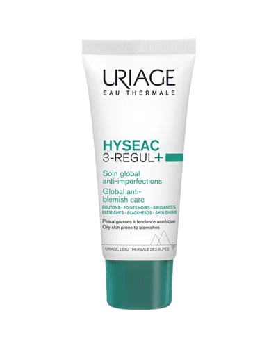 Envase de Hyséac 3-Regul+ sobre fondo blanco