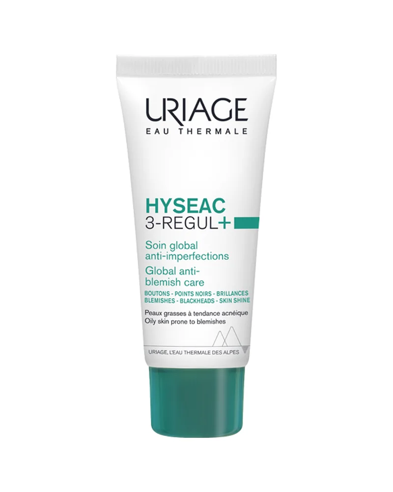Envase de Hyséac 3-Regul+ sobre fondo blanco