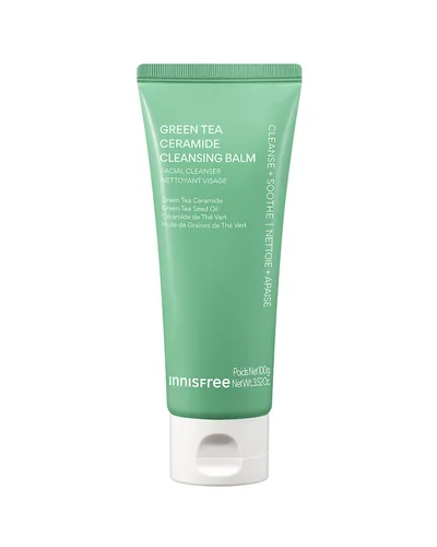 Tubo de Green Tea Ceramide Cleansing Balm sobre fondo blanco