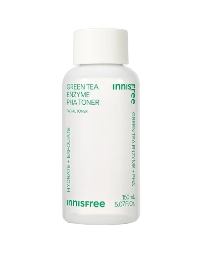 Frasco de Green Tea Enzyme PHA Toner sobre fondo blanco