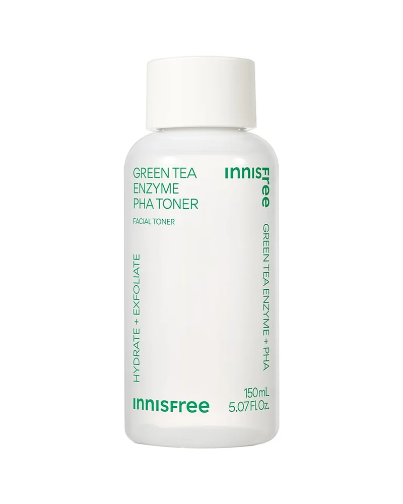 Frasco de Green Tea Enzyme PHA Toner sobre fondo blanco