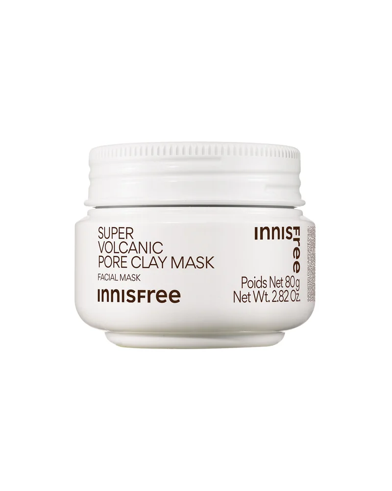 Tarro de Super Volcanic Pore Clay Mask sobre fondo blanco