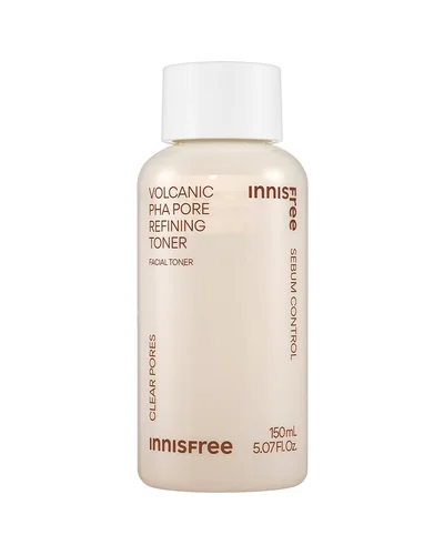 Frasco de Volcanic PHA Pore Refining Toner sobre fondo blanco
