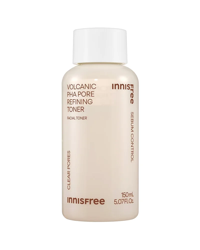 Frasco de Volcanic PHA Pore Refining Toner sobre fondo blanco