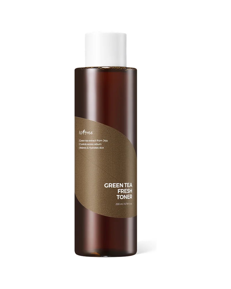 Frasco de Green Tea Fresh Toner sobre fondo blanco