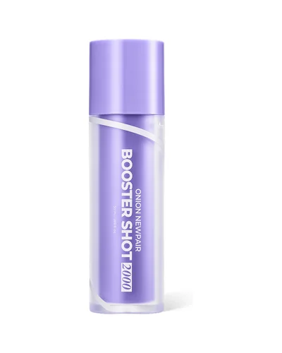 Frasco de Onion Newpair Booster 2000s sobre fondo blanco