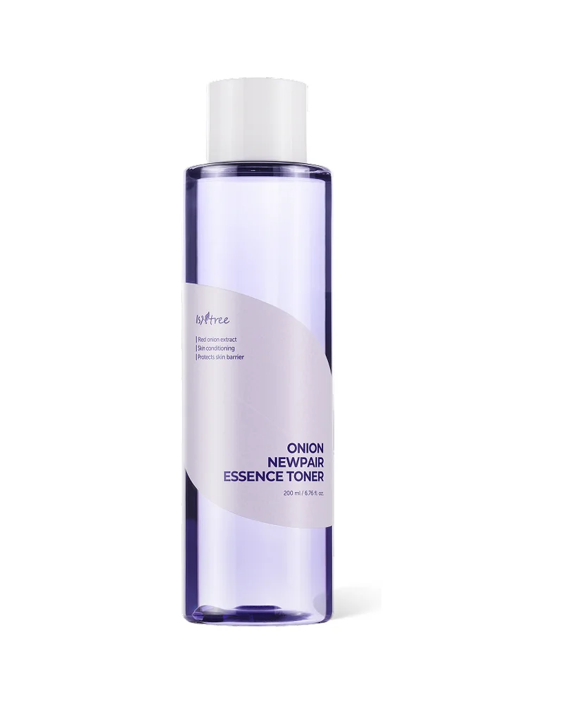 Frasco de Onion Newpair Essence Toner sobre fondo blanco