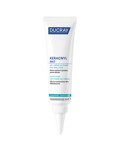 Envase de Keracnyl Mat Gel-crema matificante sobre fondo blanco