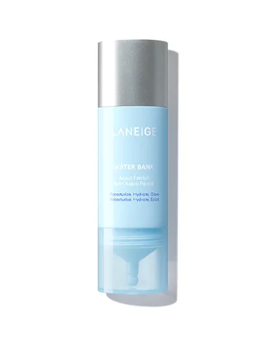 Envase de Water Bank Aqua Facial sobre fondo blanco