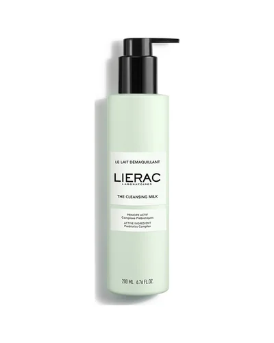 Envase de La Leche Desmaquillante de Lierac sobre fondo blanco