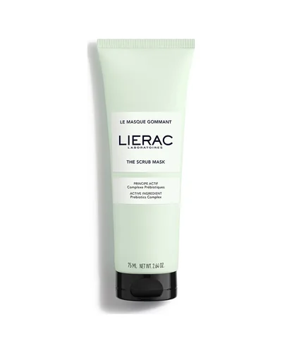 Tubo de La Mascarilla Exfoliante de Lierac sobre fondo blanco