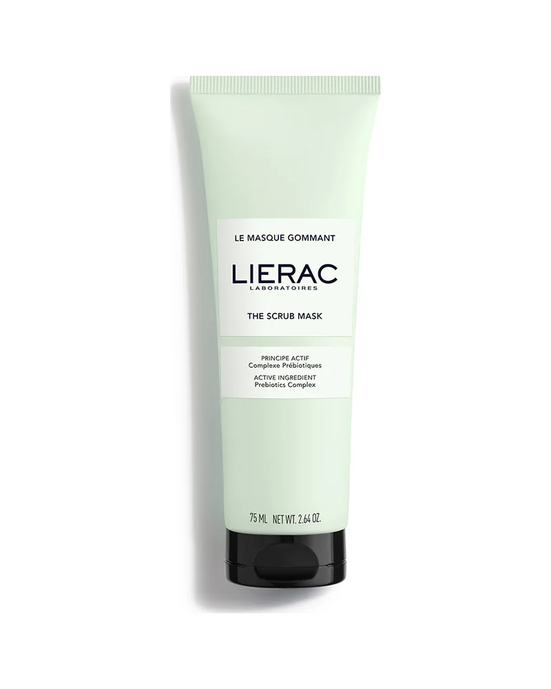 Tubo de La Mascarilla Exfoliante de Lierac sobre fondo blanco