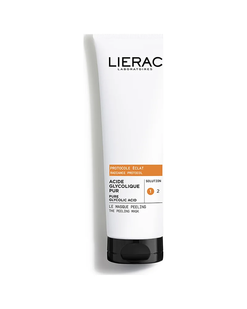 Tubo de Protocolo Luminosidad La Mascarilla Peeling de Lierac sobre fondo blanco