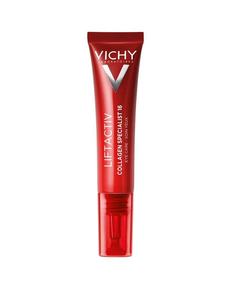 Envase de Liftactiv Collagen Specialist 16 Contorno de Ojos sobre fondo blanco