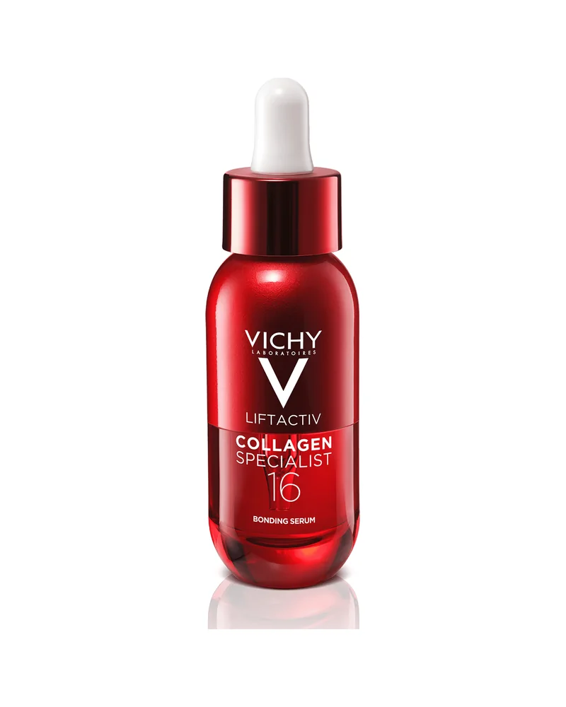 Envase de Liftactiv Collagen Specialist 16 Sérum sobre fondo blanco