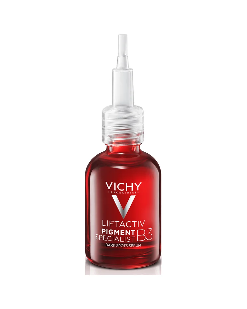 Envase de Liftactiv Pigment Specialist B3 Sérum sobre fondo blanco