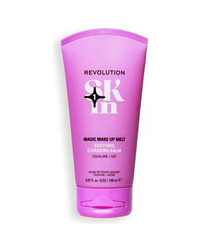 Tubo rosa de Magic Make Up Melt sobre fondo blanco