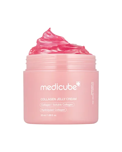 Tarro de Collagen Niacinamide Jelly Cream sobre fondo blanco