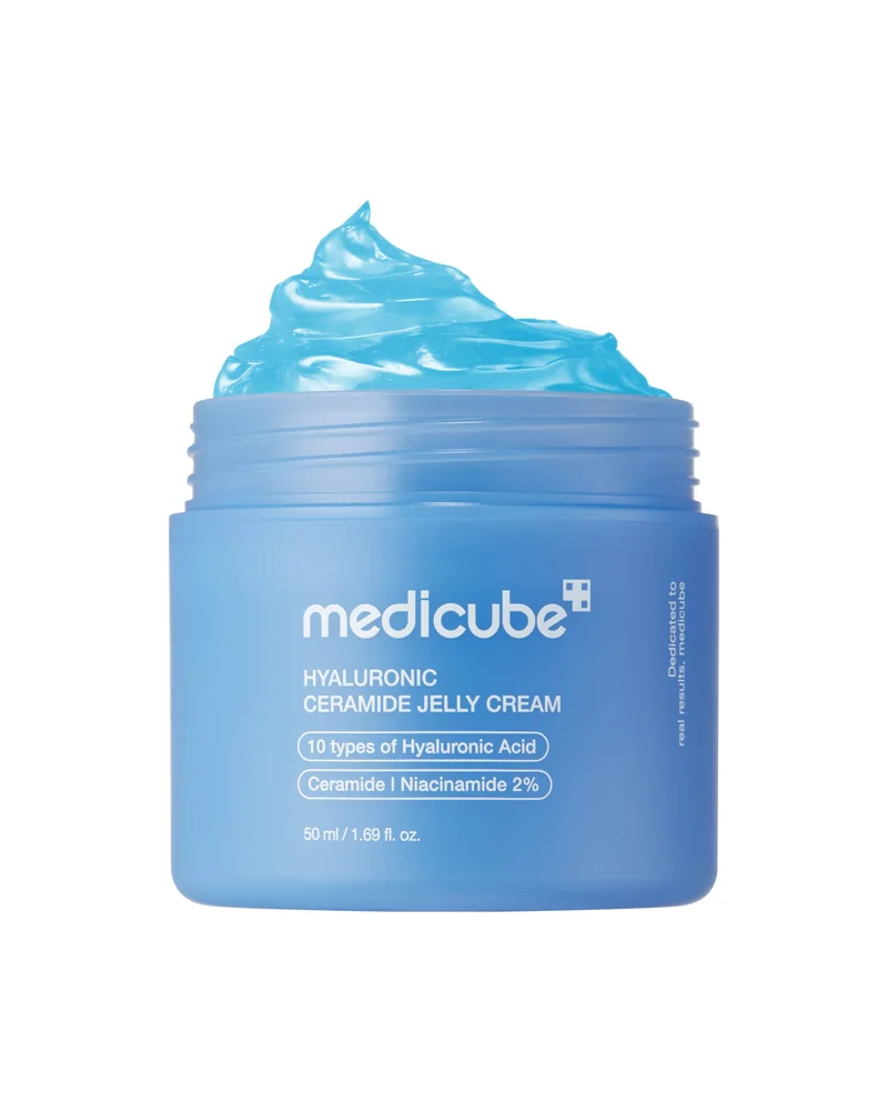 Tarro de Hyaluronic Ceramide Moisturizing Jelly Cream sobre fondo blanco
