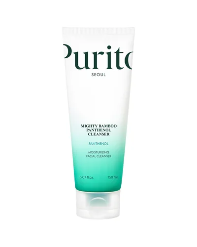 Envase de Mighty Bamboo Panthenol Cleanser sobre fondo blanco