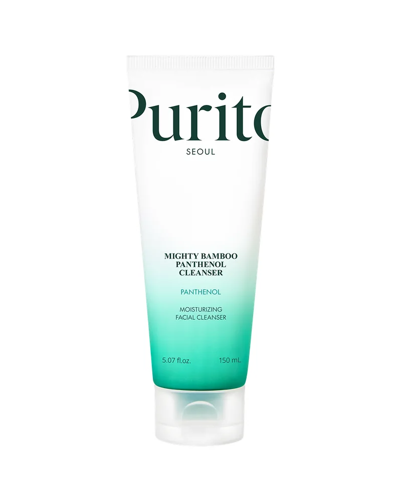 Envase de Mighty Bamboo Panthenol Cleanser sobre fondo blanco