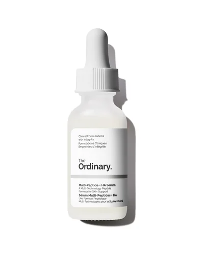 Envase de Multi-Peptide + HA Serum sobre fondo blanco