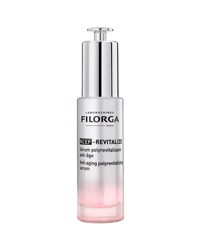 Envase de NCEF-Revitalize Serum sobre fondo blanco