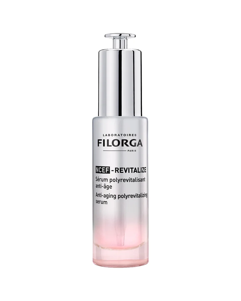 Envase de NCEF-Revitalize Serum sobre fondo blanco