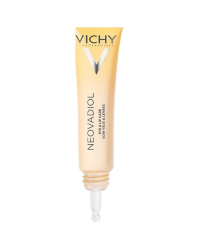 Envase de Neovadiol Contorno de Ojos y Labios sobre fondo blanco