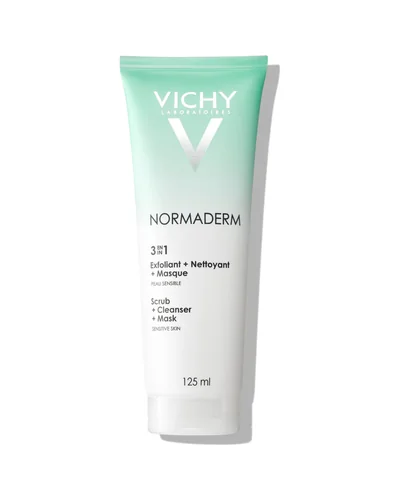Envase de Normaderm 3 en 1 sobre fondo blanco