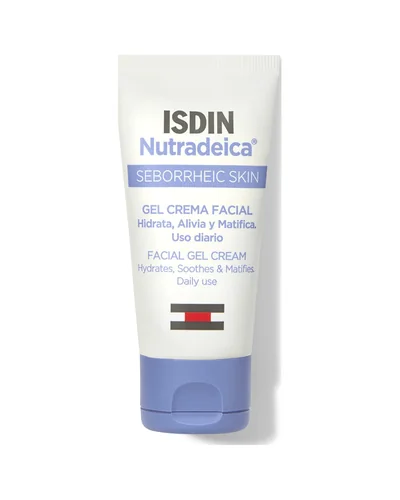 Envase de Nutradeica Gel Crema Facial sobre fondo blanco
