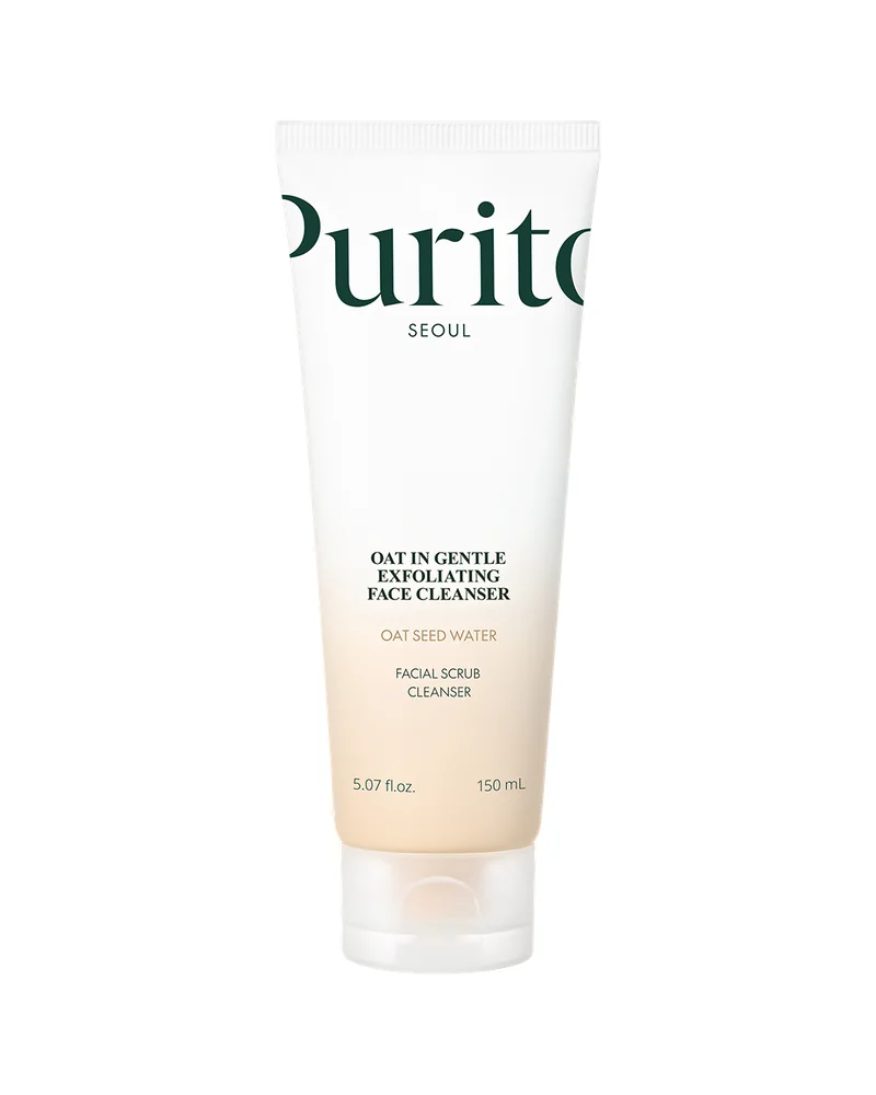 Envase de Oat In Gentle Exfoliating Face Cleanser sobre fondo blanco