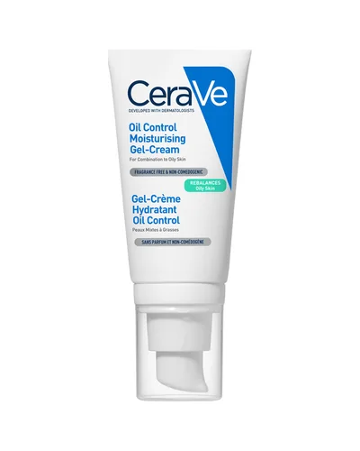 Envase de Oil Control Gel Crema Hidratante sobre fondo blanco